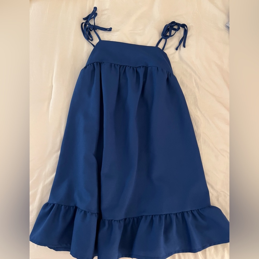 Bless spaghetti strap peplum dress